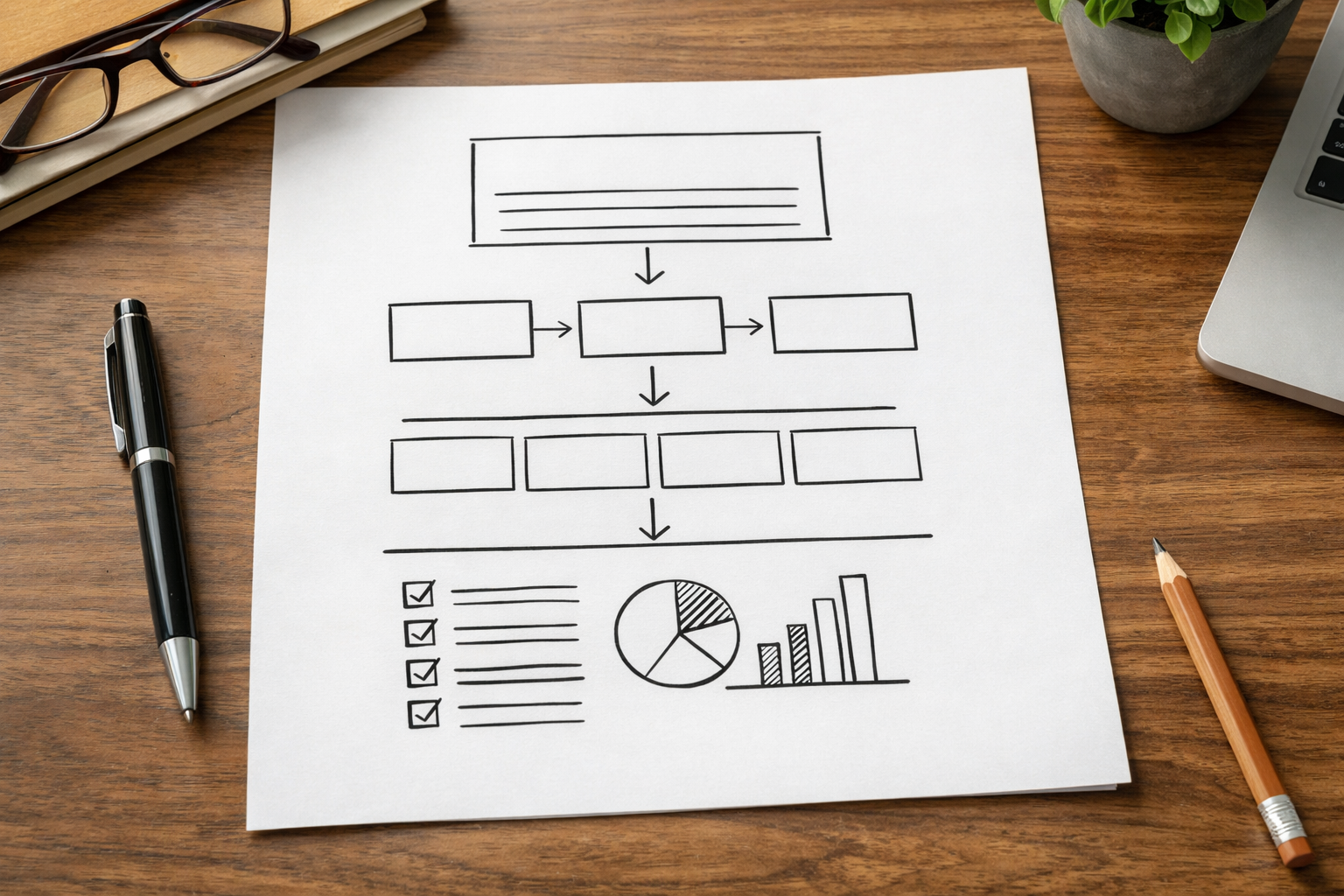 Simple outline diagram of a tender proposal structure