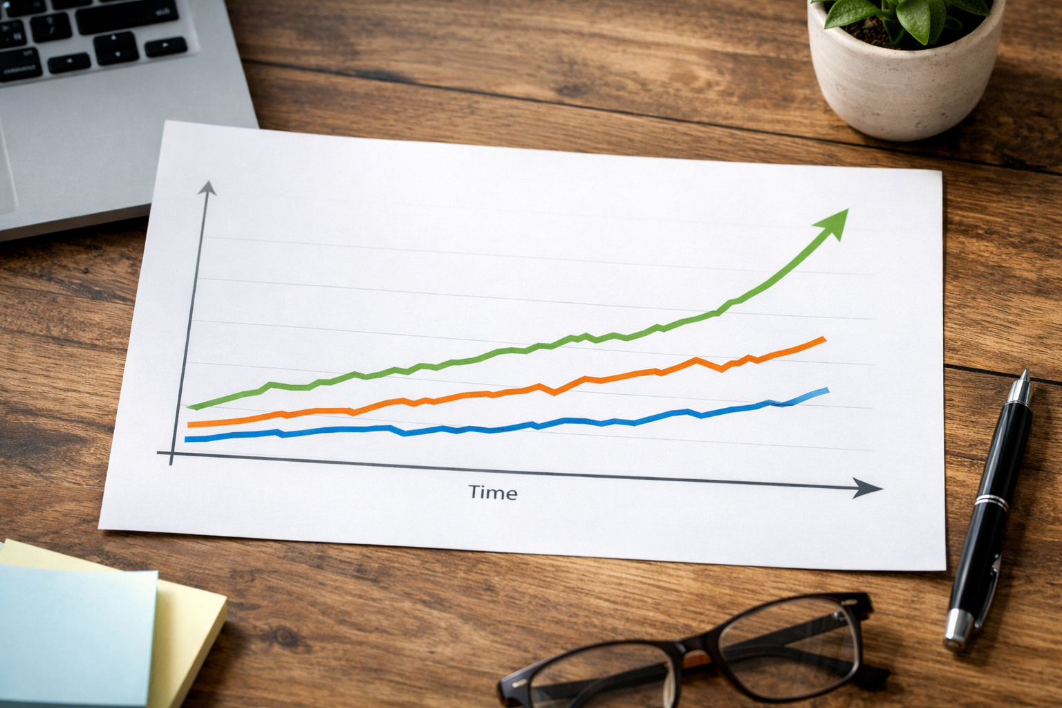 Comparison chart of manual vs agency vs automated platform performance over time