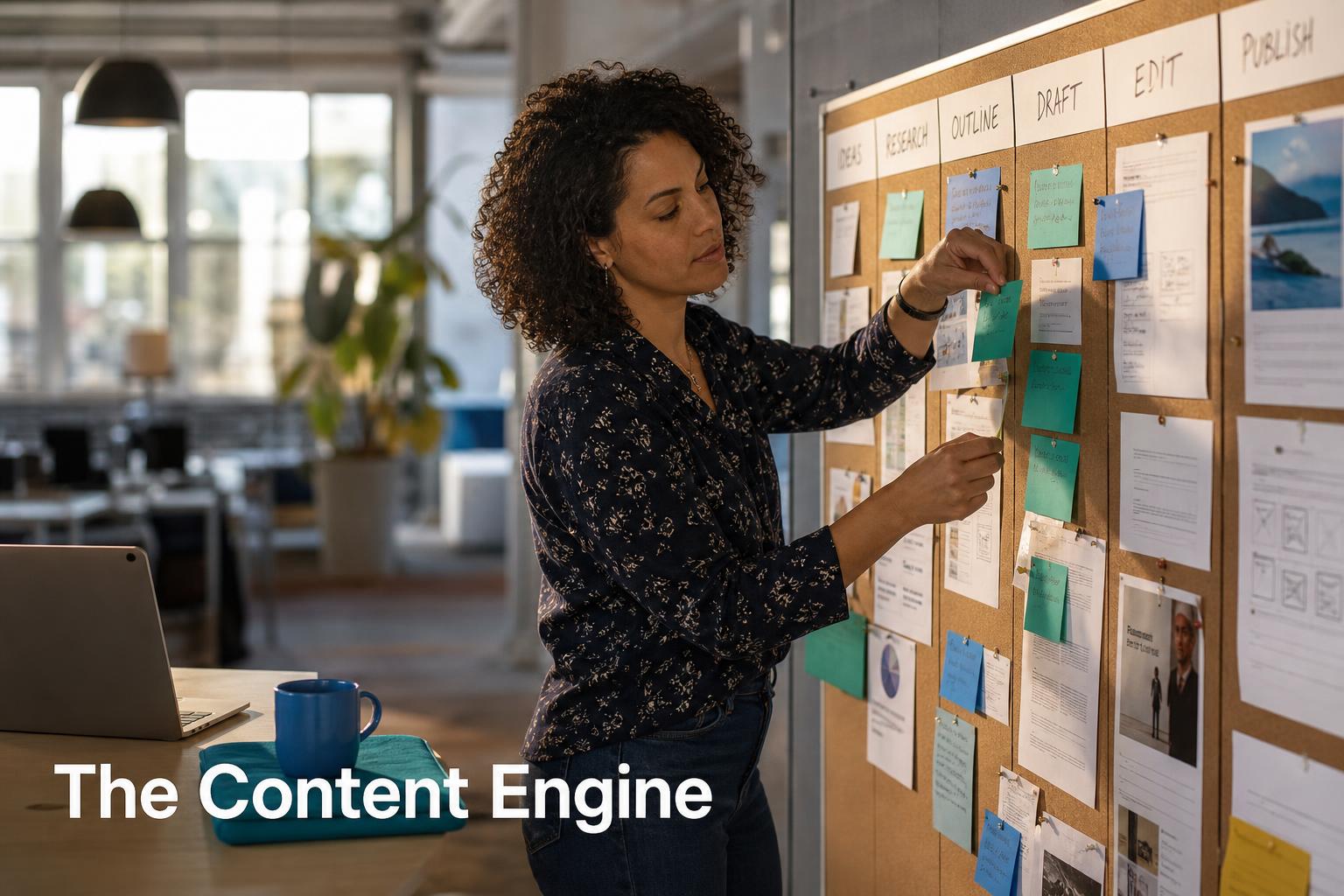 AI SEO content engine: Build a Repeatable System for Research → Brief → Write → Optimize → Publish