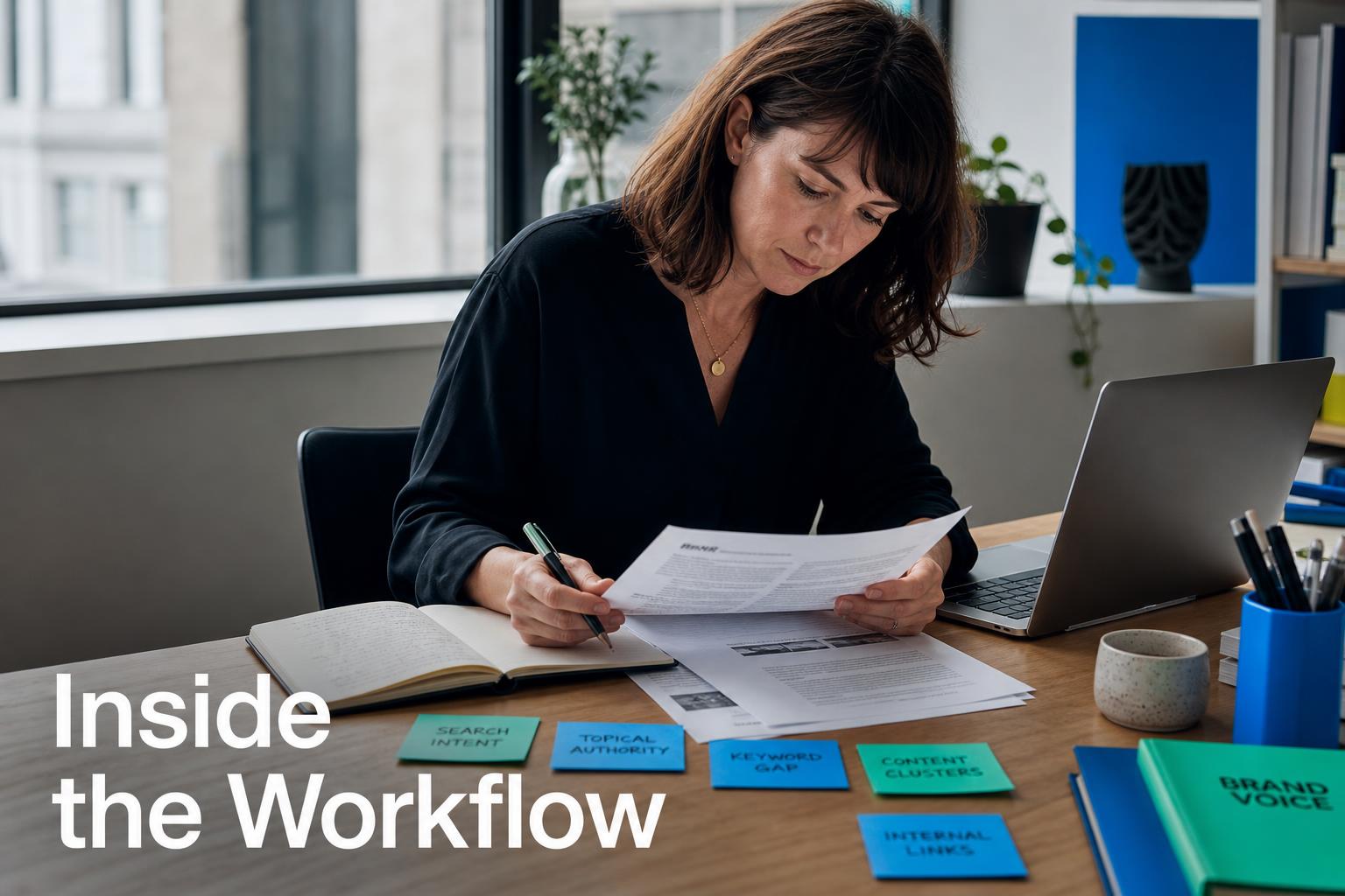AI Content Workflow: From Keyword Opportunity to Approved Published Article